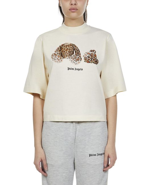 Palm Angels Cotton Teddy Bear Logo T 