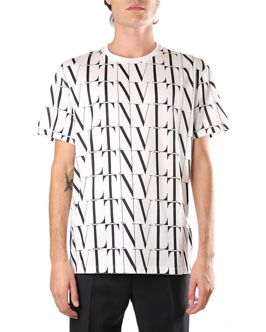 Valentino Vltn Times And Black Cotton T 