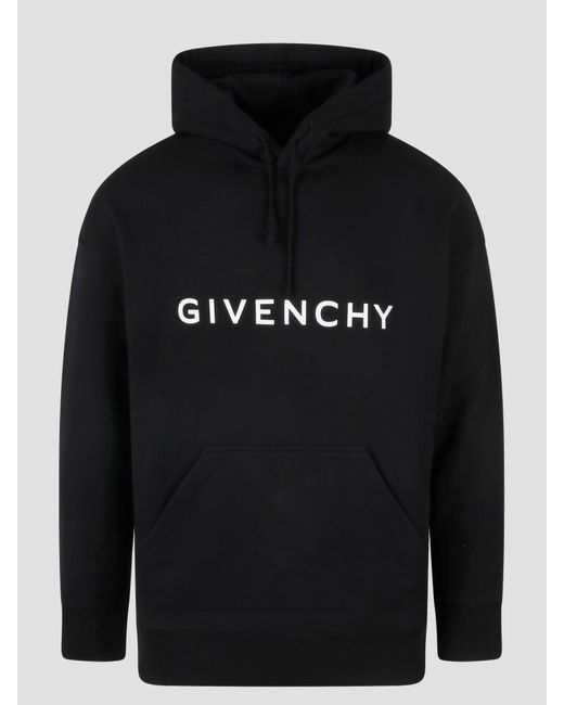 Archetype Logo Cotton Jersey Hoodie in Blue - Givenchy