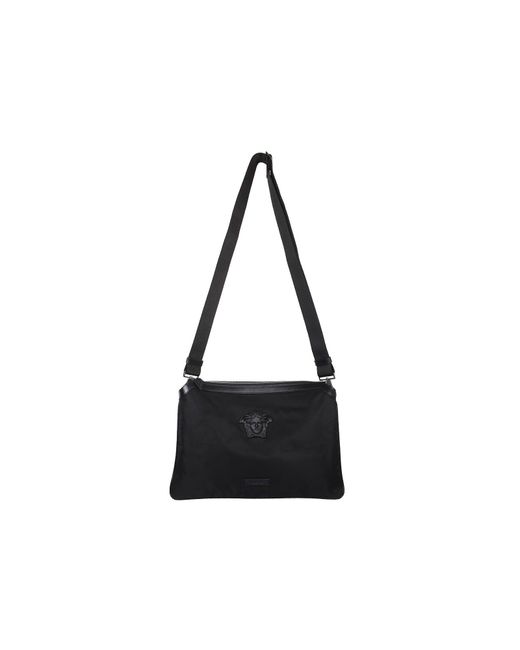 Versace Leather The Medusa Shoulder Bag in Black (White) for Men Save