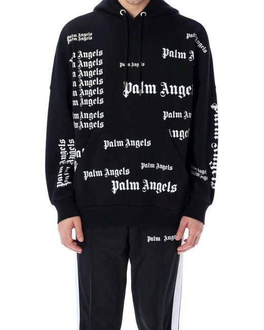 Palm Angels Cotton Ultra Logo Over Hoodie - Men in Black for Men - Lyst