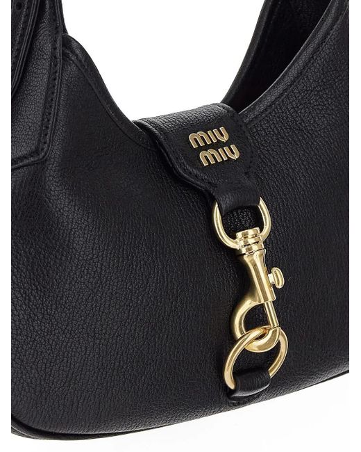 Miu Miu Madras Shoulder Bag in Black | Lyst