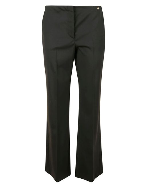 Versace Wool Concealed Trousers in Black (Grey) - Save 69% | Lyst UK