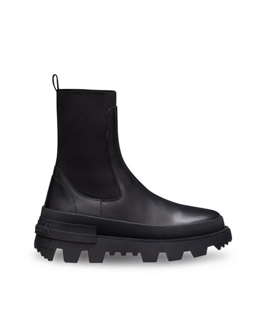 Moncler Leather Neue Chelsea Ankle Boots in Black for Men - Save 44% | Lyst