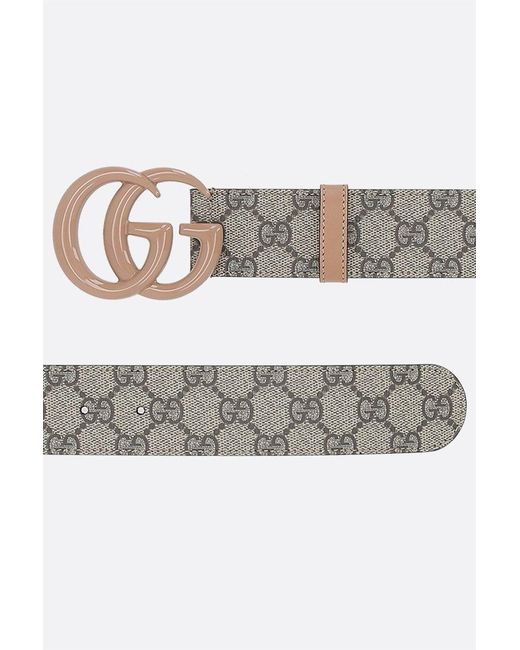 Gucci Gg Marmont Wide Belt in White | Lyst