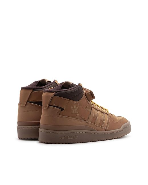 adidas forum mid brown