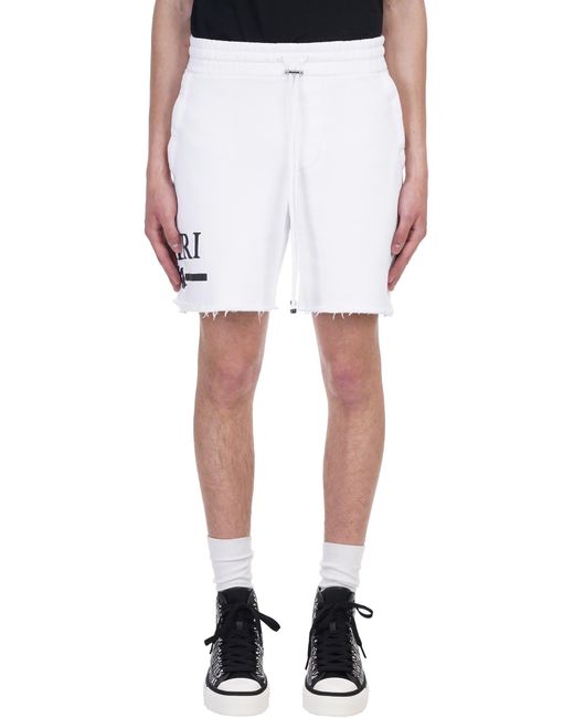 Amiri Shorts In Cotton in White for Men Save 54 Lyst UK