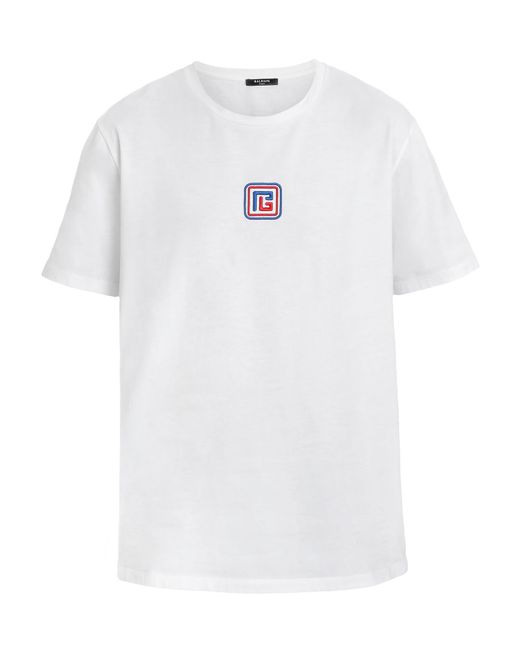 balmain white t shirt mens