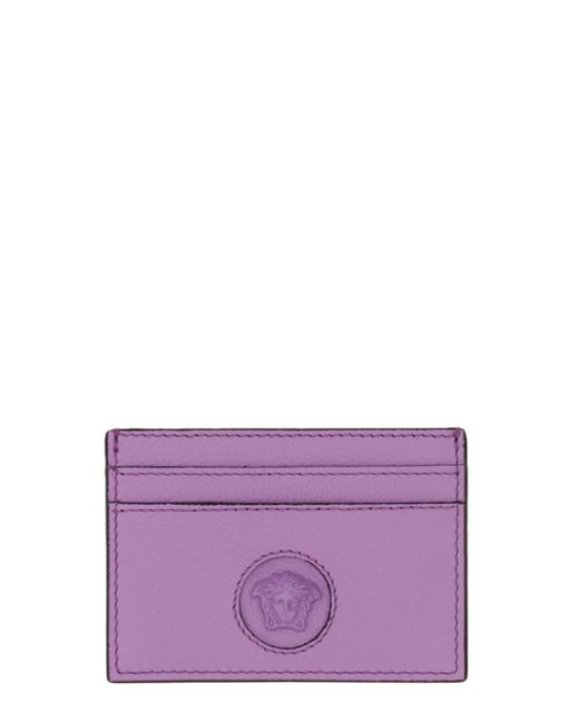Versace Leather La Medusa Chain Cardholder in Yellow Womens Accessories Wallets and cardholders 