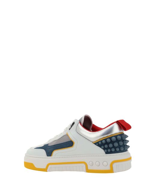 Christian Louboutin Astroloubi Spiked Leather and Mesh Sneakers - Men - White Sneakers - EU 42