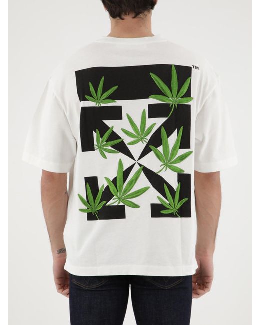Off-White c/o Virgil Abloh Cotton Off- Weed Arrows T-shirt in White 
