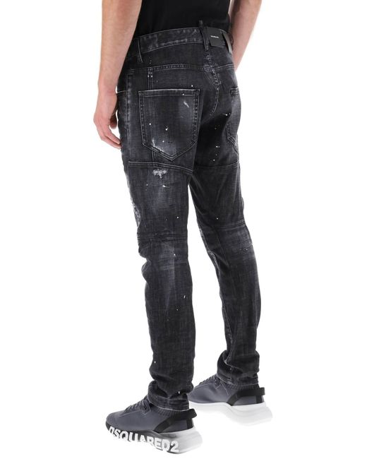 DSquared² Distressed Tidy Biker Jeans in Blue for Men | Lyst