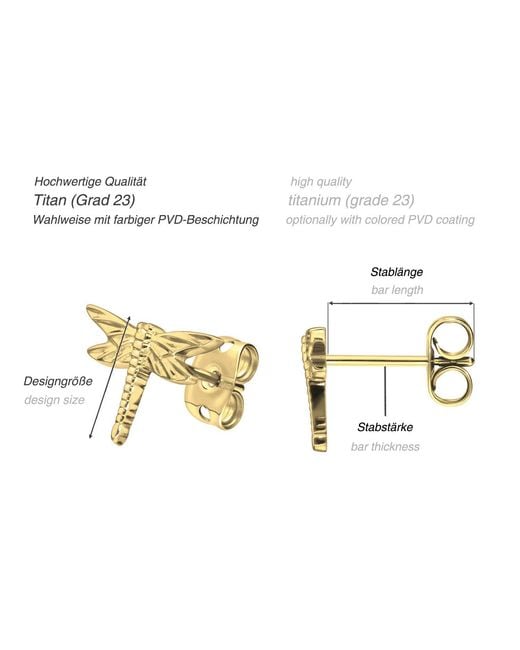 FILANGO Black Titan Ohrstecker Libelle