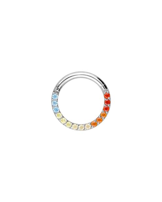 PIERCINGLINE Black Titan Segmentring Clicker Eingefasste Bunte