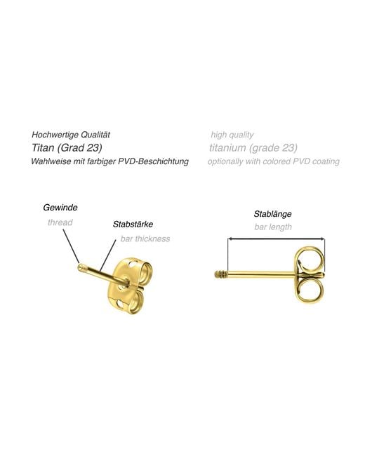 FILANGO Black Titan Ohrstecker Pin
