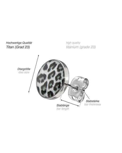FILANGO Black Titan Ohrstecker Leopard