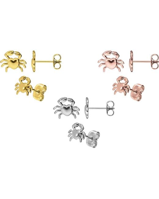 FILANGO Black Titan Ohrstecker Krabbe