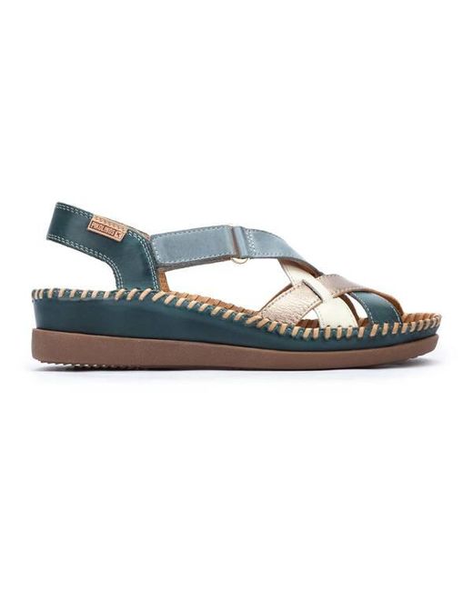 Pikolinos Leather Wedge Sandals Cadaques W8k in Blue Lyst