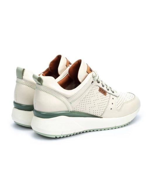 Pikolinos Denim Leather Sneakers Sella W6z in White - Lyst