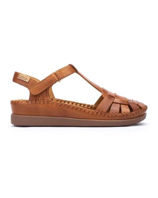 Pikolinos Leather Wedge Sandals Cadaques W8k in Brown Lyst