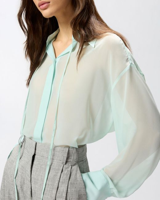 Pinko Blue Transparent Shirt