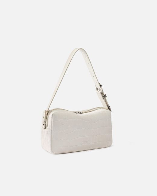 Pinko White Medium Crossbody Bowler Bag
