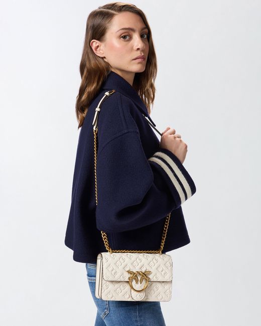 Pinko Natural Love Bag Mini Crossbody Bag With Imprimé Logo