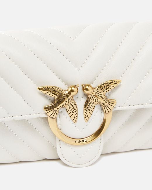 Pinko White Love Bag One Wallet Chevron