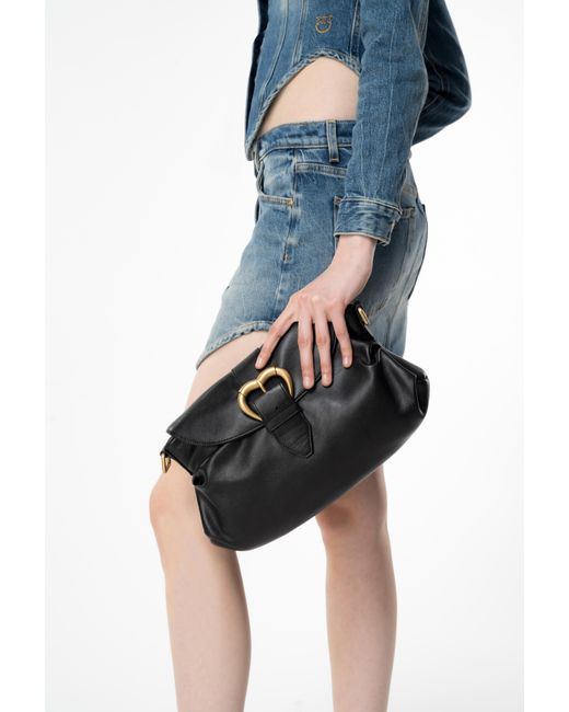 Pinko Black Classic Jolene Bag In Leather