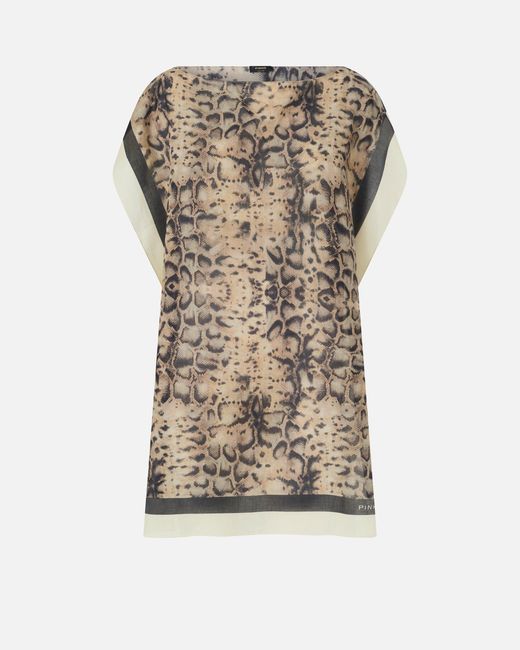 Pinko Natural Kaftan With Snake Print