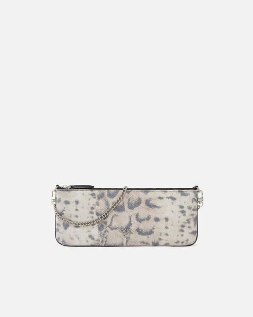 Pinko White New Horizontal Medium Shoulder Clutch