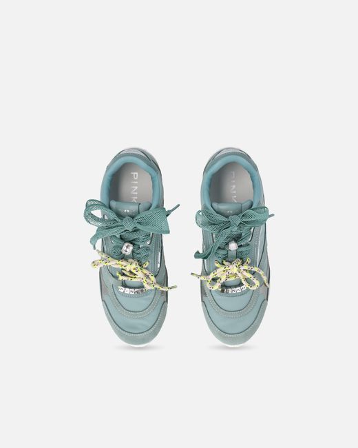 Pinko Blue Sneakers With Double Laces And Logo Details