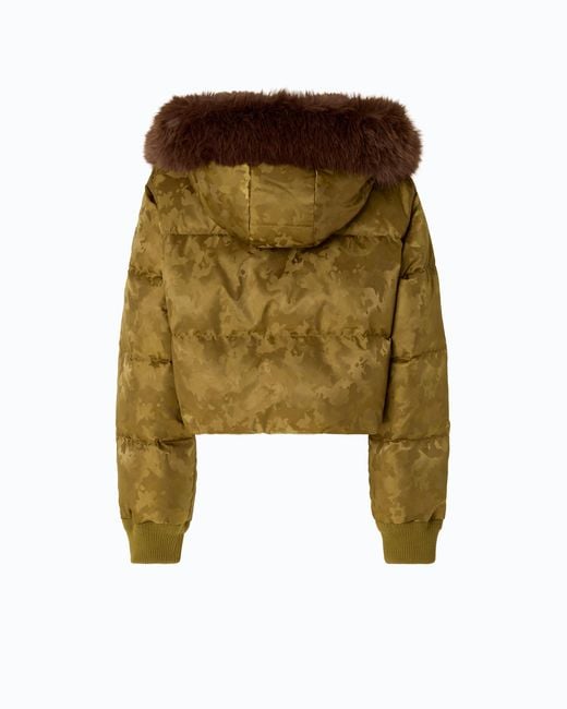 Pinko Green Short Down Jacket