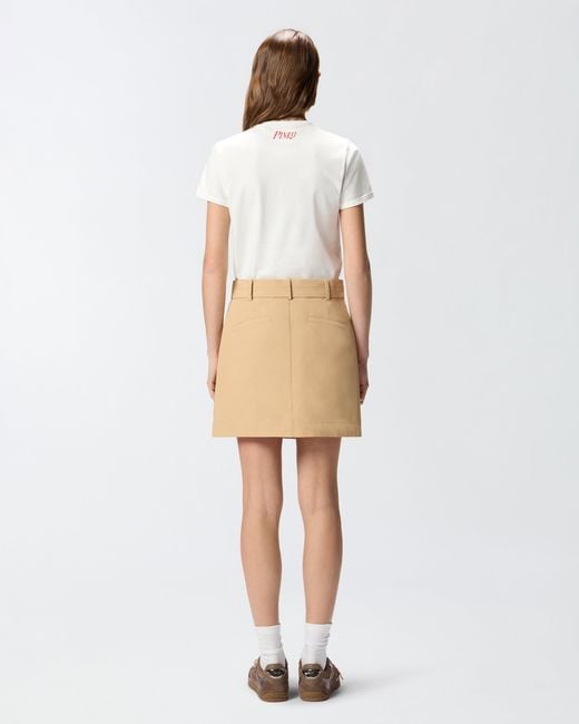 Pinko White T-Shirt With Heart And Tini Print