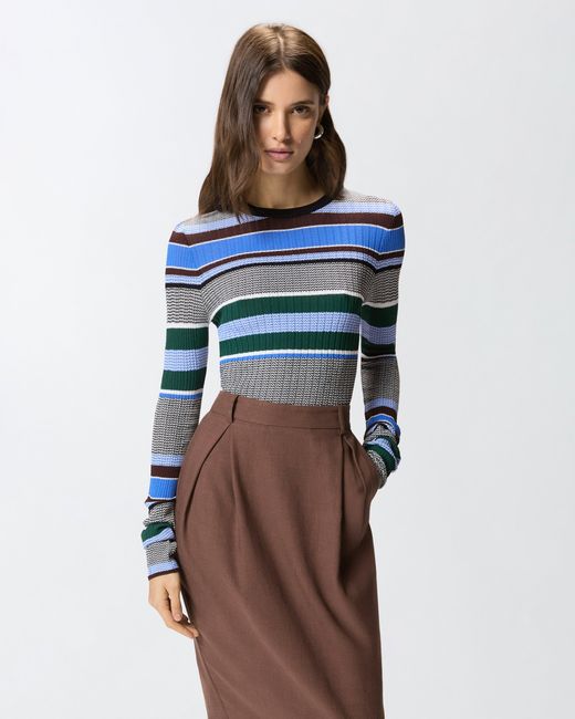 Pull À Rayures Multicolores Pinko en coloris Blue