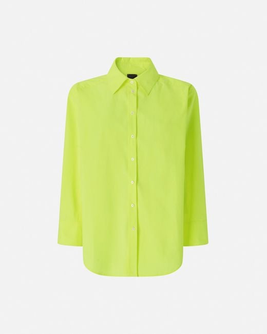 Pinko Yellow Cotton Poplin Shirt