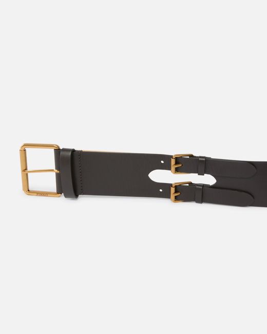 Pinko Multicolor Smooth Leather Belt With Straps, 6 Cm