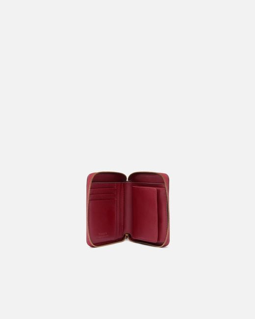 Pinko White Square Leather Zip-Around Purse
