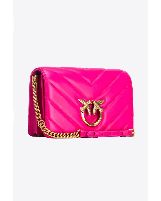 Pinko Pink Classic Love Bag Click Big Chevron