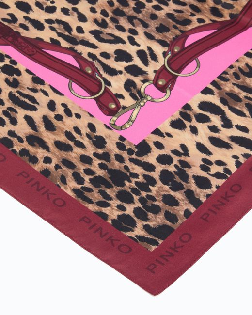Pinko Red Scarf With Spotted Print