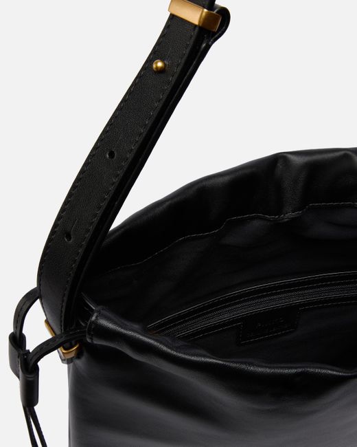 Borsa A Spalla Media Slouchy Bag Verticale di Pinko in Black