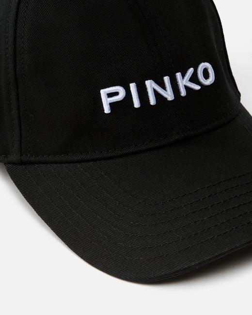 Pinko Black Cap With Peak And Embroidered Logo