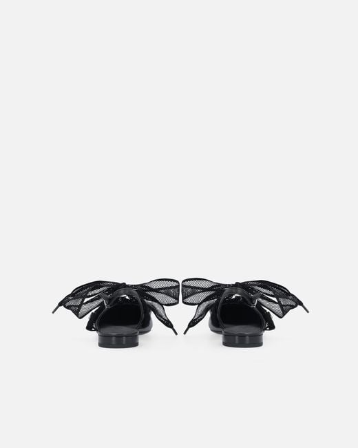 Pinko White Slingback Ballerinas With Ties