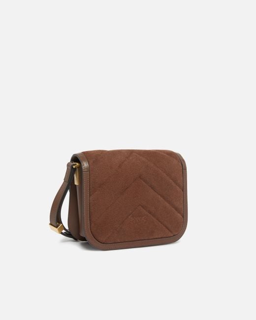 Borsa A Spalla Piccola Mini Love Bag Box di Pinko in Brown