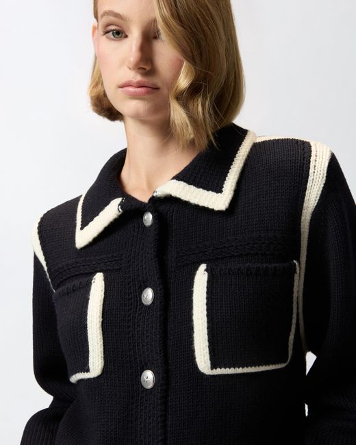 Pinko Black Preppy-style Cardigan