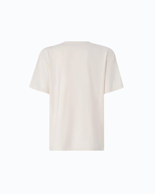 Pinko White T-Shirt With Love Birds Jewel Detail
