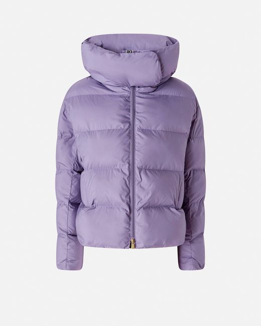 Pinko Purple Technical Canvas Jacket With Hood