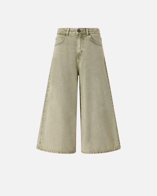 Pinko Natural Long Denim Bermuda Shorts