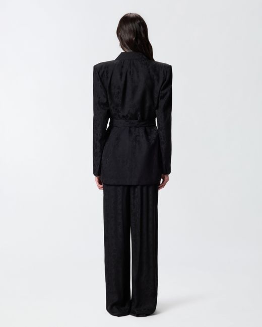 Pinko Black Floral Jacquard Kimono Jacket