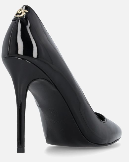 Pinko White Shiny Heeled Pumps